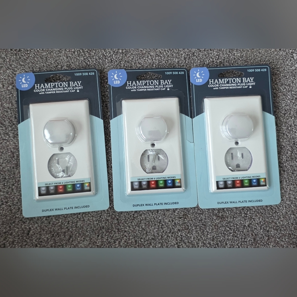 Hampton Bay LED Color Changing Night Light, 3PK